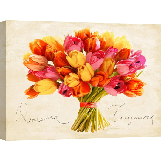 Amour Toujours by Teo Rizzardi Wrapped Canvas Painting