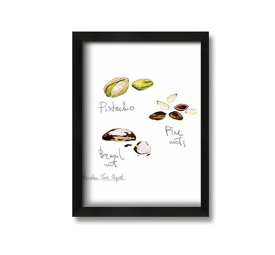 Nut Selection 2 - Picture Frame Painting on Canvas