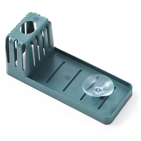 Shelf, sponge drain, blue kitchen shelf