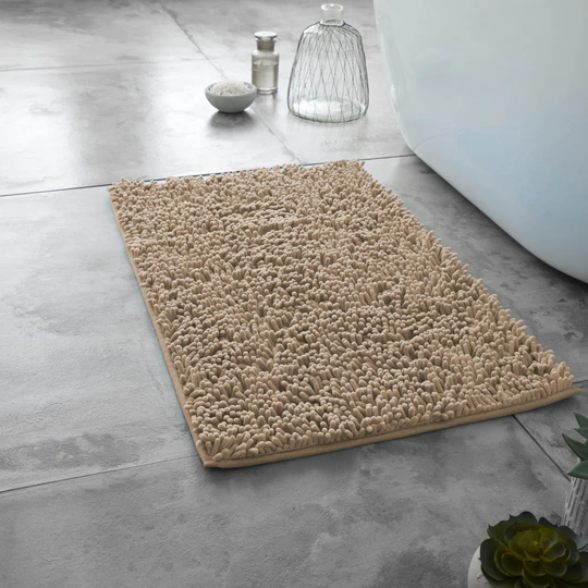 Chunky Heavy Loop 2 Piece Rectangle Bath Mat Set