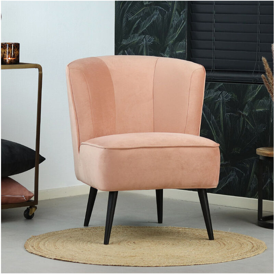 Velvet armchair Lyla Pink - Pink