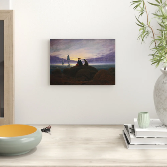 'Moonrise over the Sea' by Friedrich Caspar David Graphic Art