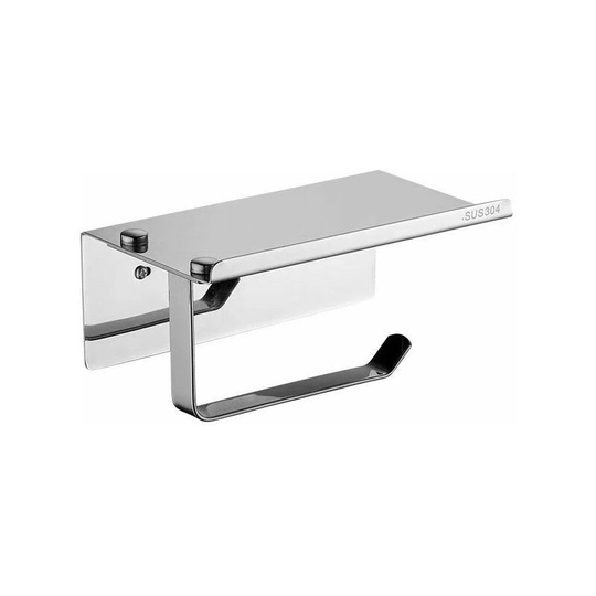 304 stainless steel towel rack without punch for toilets and bathroom toilet paper holder for mobile phone, bathroom accessories (F0305)