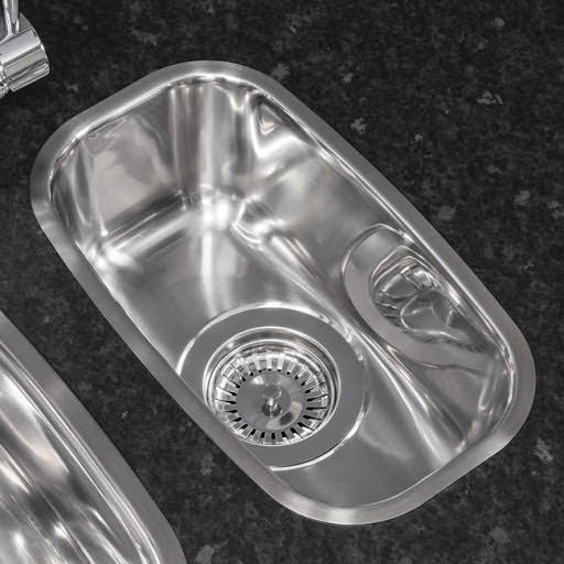Reginox Comfort Integrated Stainless Steel Kitchen Sink - 0.5 Bowl With Waste