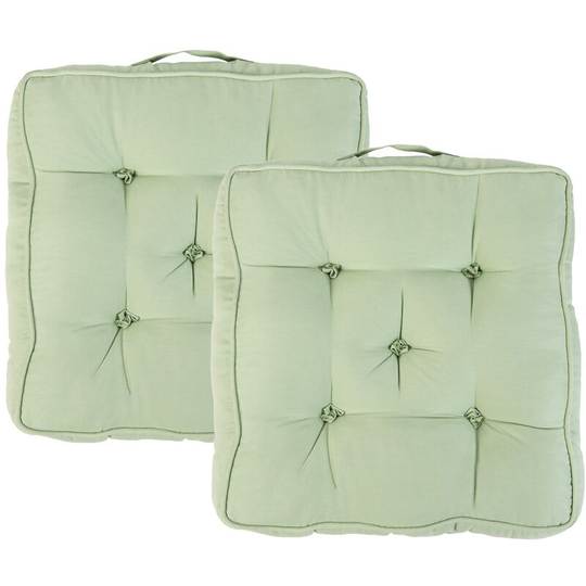Armchair Booster Comfortable Living Room Cotton Cushion 4' Thick Seat Pad 2pk, Duck Dewkist - Loft 25