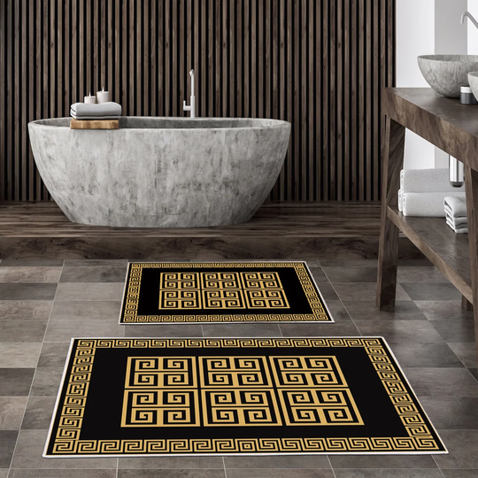 Dungquense 2 Piece set Rechtangle Bath Mat