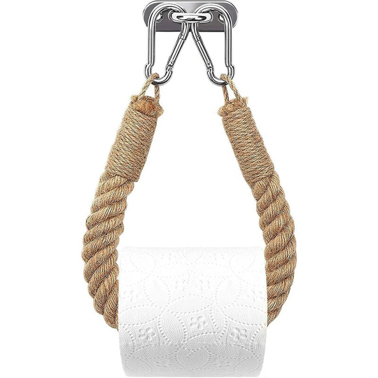 Bette Toilet Paper Holder, Hemp Rope Towel Holder for Bathroom and Kitchen Bathroom Paper Holder Toilet Towel Roll Holder (Yellow)