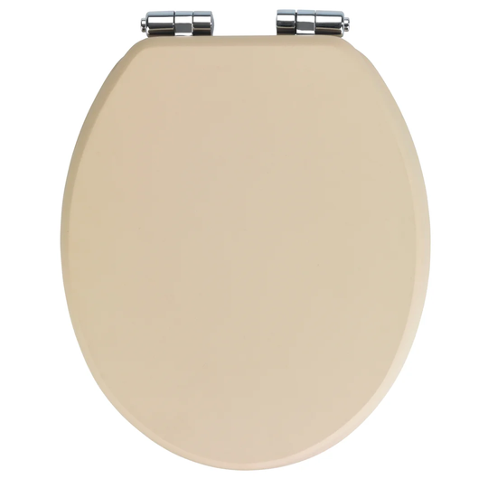 Toilet seat Cuero black, toilet seat in leather look made of MDF with soft-closing mechanism, rustproof zinc die-cast fastener