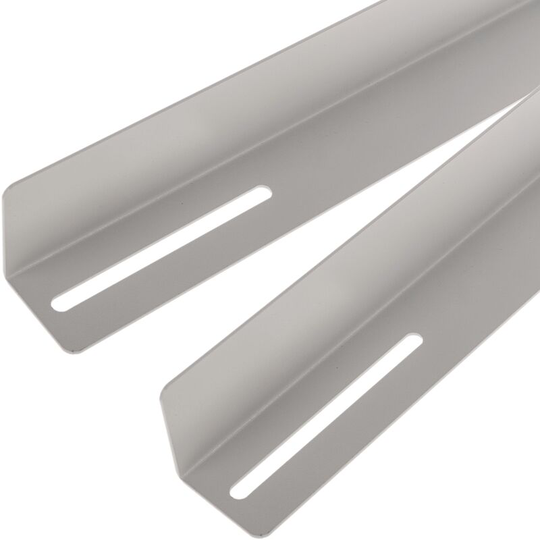 Fixed side guides for rack cabinet support 19 white 450mm - Rackmatic
