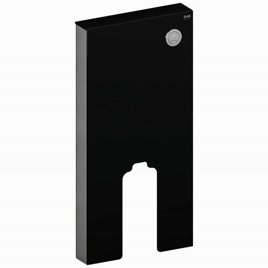 Rak Obelisk Cistern Cabinet for Back to Wall Toilet Pan - Black