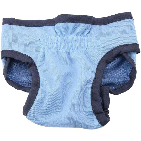 Reusable Dog Physiological Pants Female Dog Underwear Pet Sanitary Diaper Sanitary Shorts for Female and Male Dog(S-Blue)