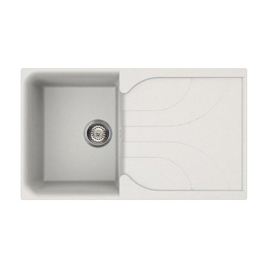 Reginox - Ego 400 Granite White Single Reversible Sink