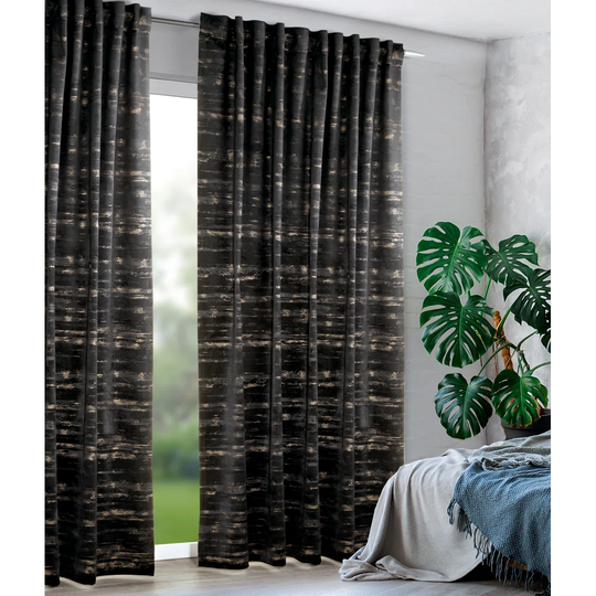 Harsha Pencil Pleat Room Darkening Curtain