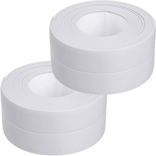 Perlerare - White Waterproof Self Adhesive Sealing Tape for Kitchens and Bathrooms 3.2m x 3.8cm Sealing Tape for Kitchen Sink Toilet Bath Tub