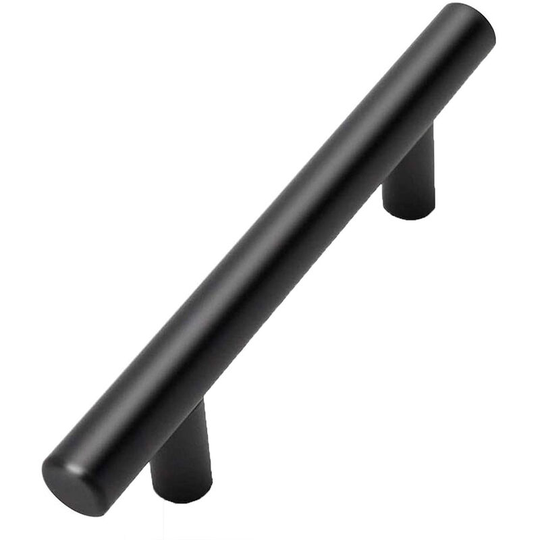 10 Pieces Black Stainless Steel Kitchen Cabinet Handles, 96 mm Hole Spacing Stainless Steel Furniture Handles - Litzee