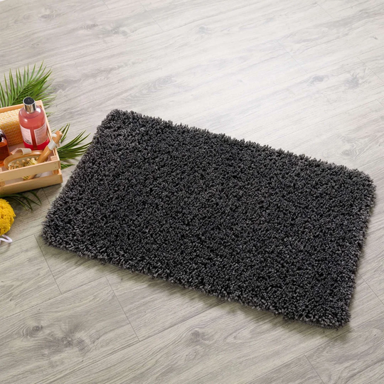 Drais New Bright Shaggy Dark Grey Rug