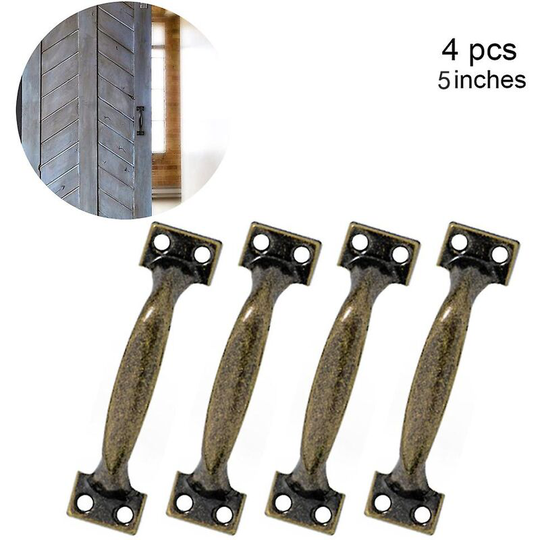 4pcs Barn Door Handles Wooden Fence Door Handles Vintage Cabinet Handle for Kitchen Cabinet Furniture Drawer Cabinet Hardware 5寸:119*29mm