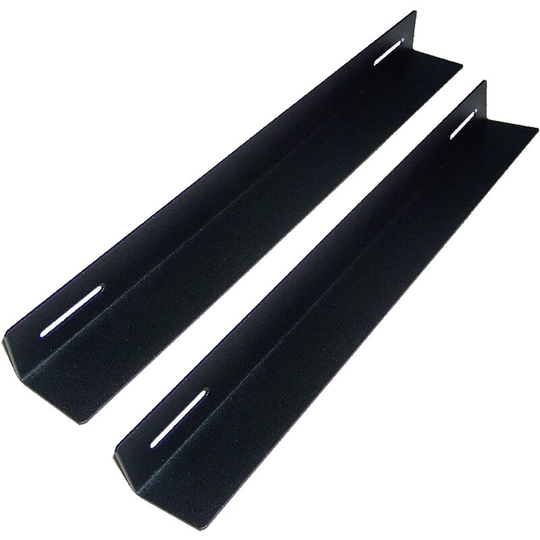 Fixed side guides for rack cabinet support 19 black 450mm - Rackmatic