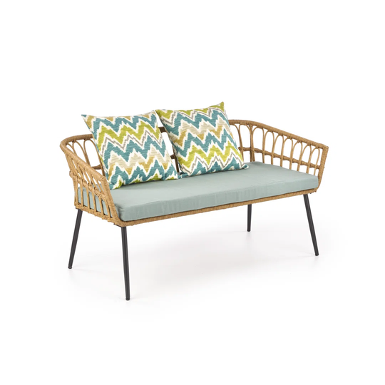 Waukena 140cm Wide Outdoor Garden Loveseat with Cushions