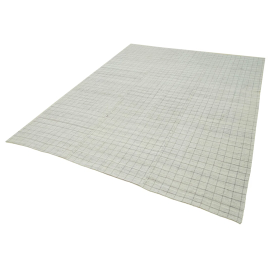 Dunning Hand-Knotted Cotton/Wool White Rug