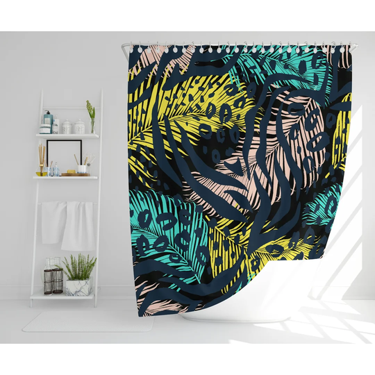 Neasa Polyester Shower Curtain Set