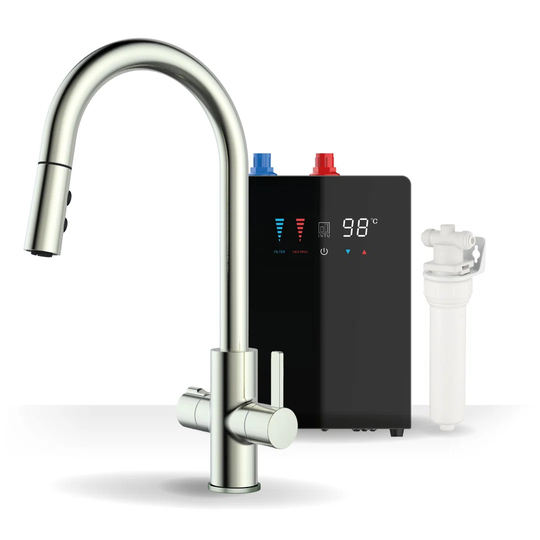 Brixham Instant Boiling Water Tap with Pull Out Spray