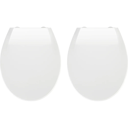 Premium WC seat Kos White Set of 2, With soft-closing mechanism