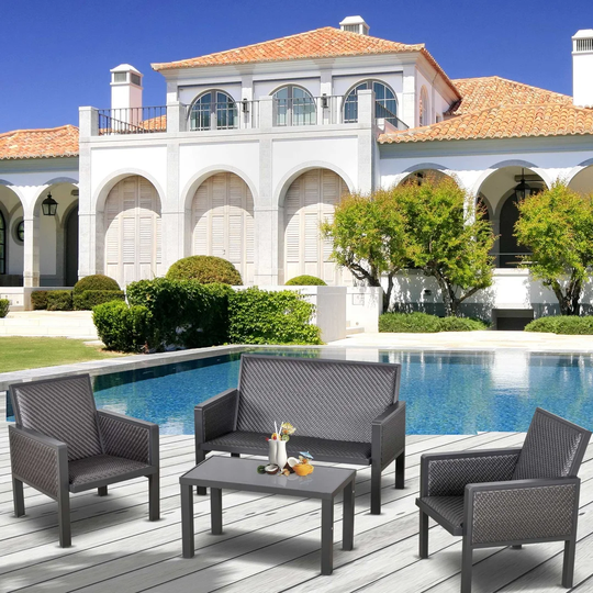 Abdiraxman 4 Seater Rattan Sofa Set