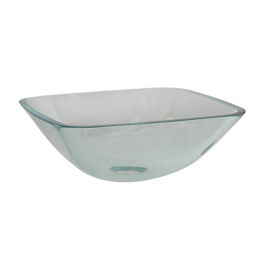 31Cm Counter Mounted Square Frosted Glass Sink Bathroom Basin