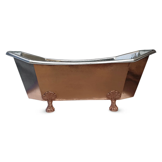 1790mm x 838mm Clawfoot Double Slipper Bathtub
