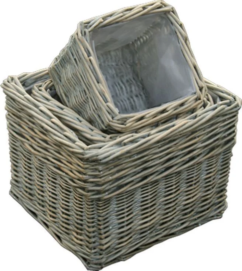 Rhonda 3 Piece Rattan Planter Box Set