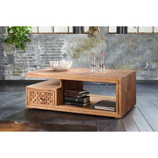 Ransome Solid Wood Coffee Table with Storage