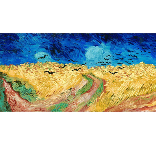 Wheat Field With Crows by Vincent Van Gogh - Wrapped Canvas Painting