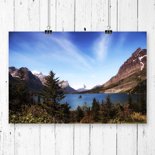 'Landscape Montana Lake & Mountains' Photographic Print