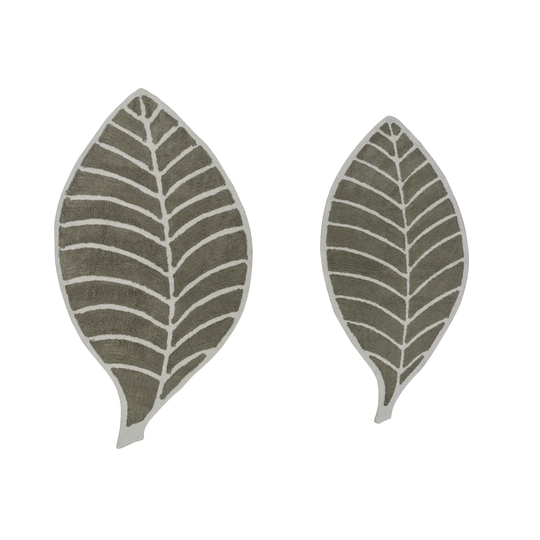Kham Leaf Flatweave Cotton Green Rug