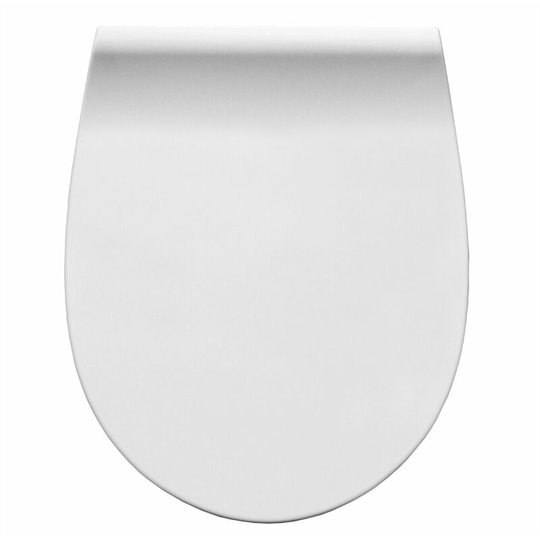 Traditional Soft Close Toilet Seat White Bathroom Round Top Fix Thermoplastic - White