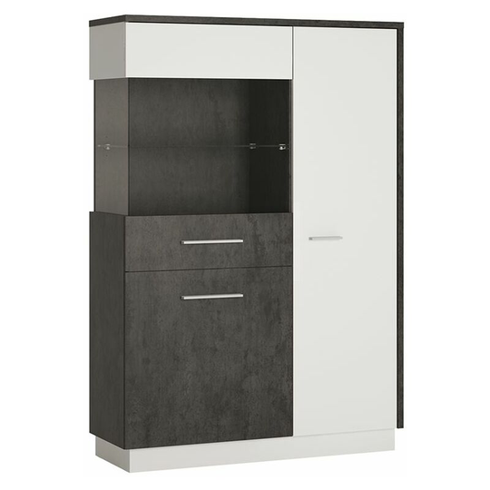 Gerzing Low Display Cabinet (Lh) - Grey