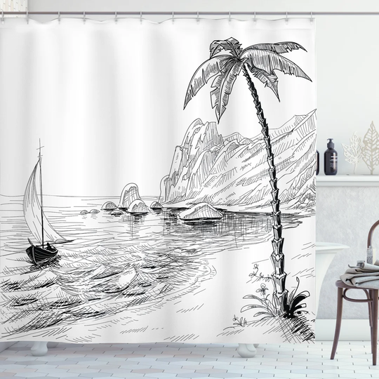 Baillee Polyester Shower Curtain Set