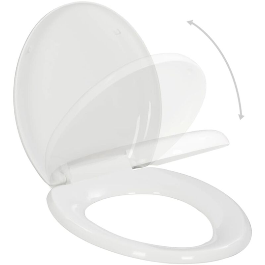 Soft-close Toilet Seat with Quick-release Design White VDTD06387 - Topdeal