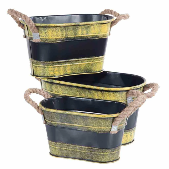 Provenzano 3 Piece Metal Planter Box Set
