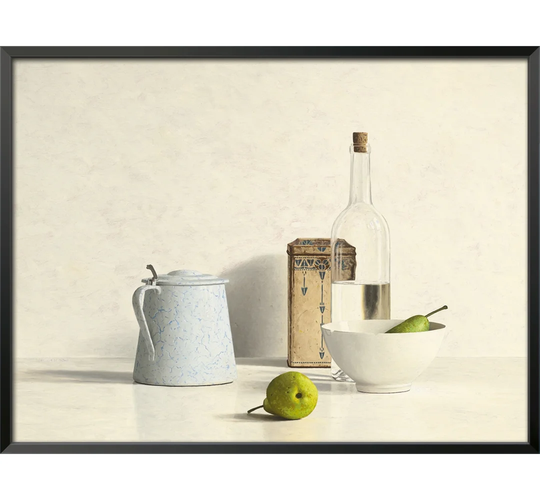 'Two Pears, Bottle, Can and Jug' by Willem de Bont - Picture Frame Graphic Art Print on Paper
