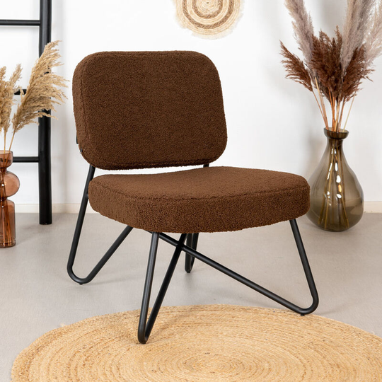 Teddy armchair Julia Brown - Brown