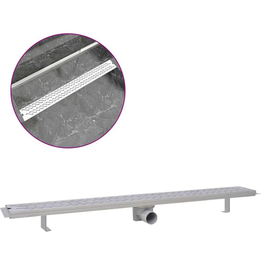 Vidaxl - Linear Shower Drain Wave 1030x140 mm Stainless Steel