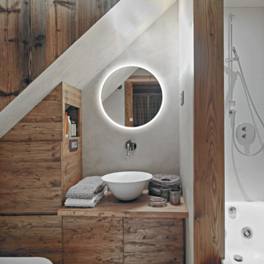 HiB Sphere 60 Round LED Bathroom Mirror 600mm Diameter
