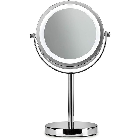 Chrome Battery Operated Pedestal Mirror - Croydex