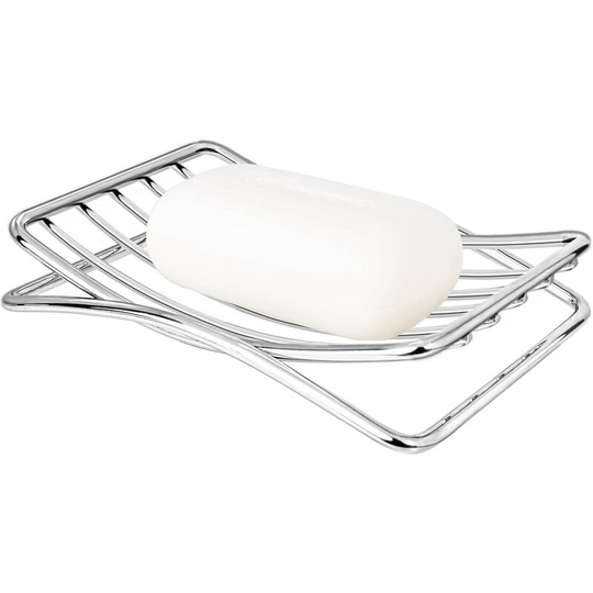 Ilovemilan - Soap Dish Stainless Steel Bar Soap Holder for Shower Bathroom, Self-draining Soap Dishes Sponge Holder for Kitchen Sink, Easy Cleaning