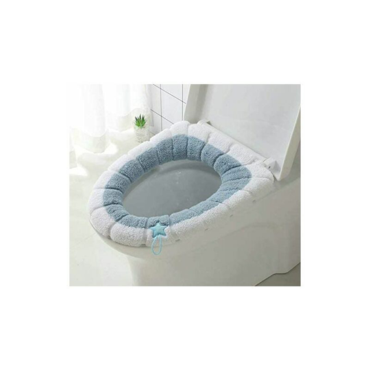 For Bathroom Soft and Warm Washable Universal Waterproof 2 PackToilet Seat Cushions with Hanging Loop