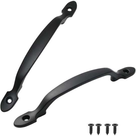 Perlerare - 2Pcs Cabinet Handles,Black Cabinet Arch Handles,Aluminum Alloy Kitchen Cupboard Door Handle for Kitchens Bathrooms Dressers