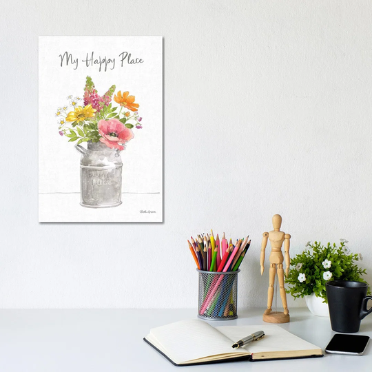 Farmhouse Floral VIII by Beth Grove - Wrapped Canvas Graphic Art