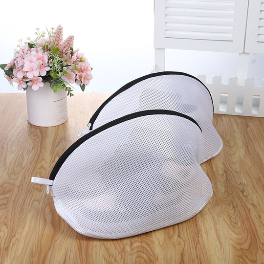 3 special shoe washing bags for washing machines Shoe protection artifact Laundry bag Anti deformation thickened mesh bag (black zipper medium size)